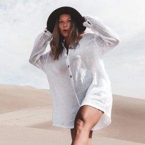 White Longsleeve Romper